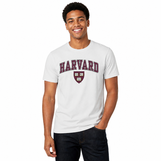 Harvard Crimson NCAA Adult Gameday Cotton T-Shirt - White