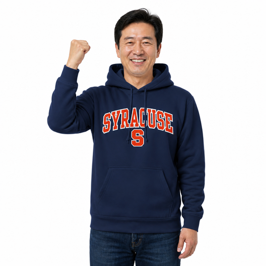 Syracuse Orange NCAA Adult Tackle Twill Hooded Sweatshirt - Navy