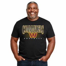 Washington Commanders NFL Adult Overtime Blueprint Tagless Tee Unisex - Black