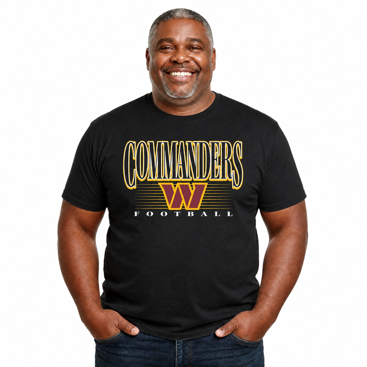 Washington Commanders NFL Adult Overtime Blueprint Tagless Tee Unisex - Black