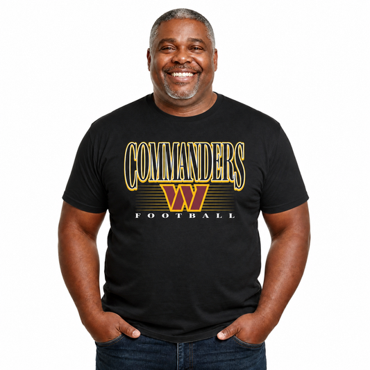 Washington Commanders NFL Adult Overtime Blueprint Tagless Tee Unisex - Black