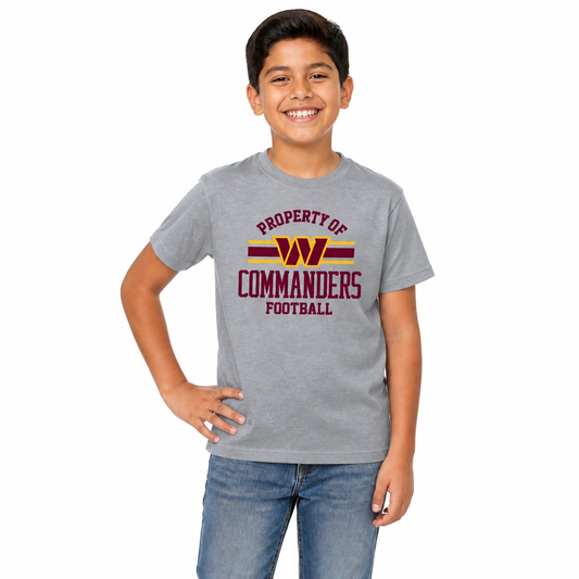Washington Commanders NFL Youth Property Of Short Sleeve Lightweight T Shirt - Sport Gray