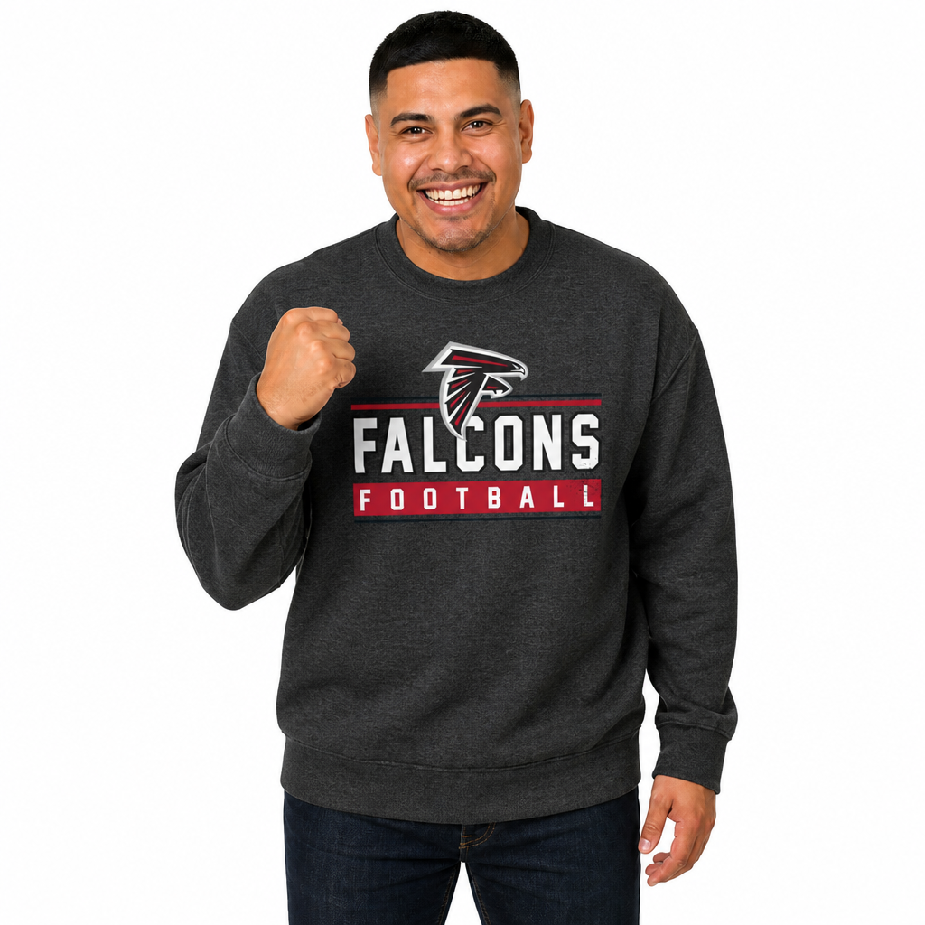 Atlanta Falcons NFL Adult True Fan Crewneck Sweatshirt - Charcoal