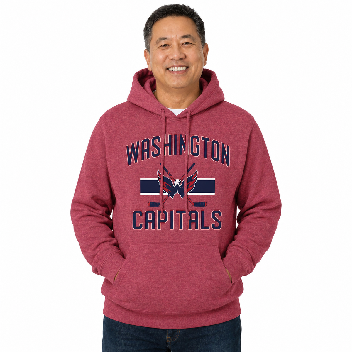 Washington Capitals Capitals Hoodie Fleece Hooded Sweatshirt - Red