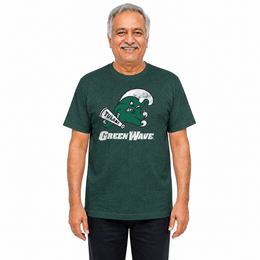Tulane Green Wave Heathered Logo T-Shirt - Green