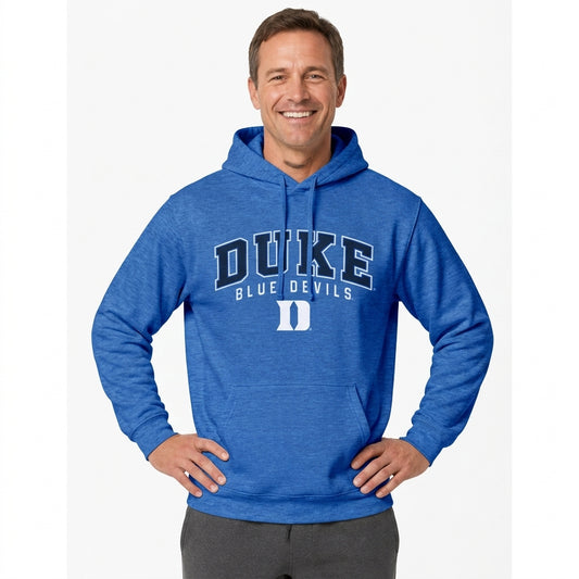 Duke Blue Devils Hoodie Heathered Fleece Sweatshirt - Royal Heather