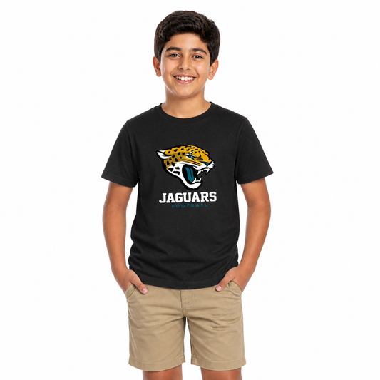 Jacksonville Jaguars Youth NFL Large Logo Short Sleeve T-Shirt - Charcoal