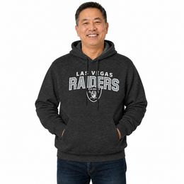 Las Vegas Raiders Starting Fresh Fleece Hoodie - Black Heather