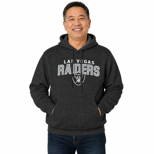 Las Vegas Raiders Starting Fresh Fleece Hoodie - Black Heather