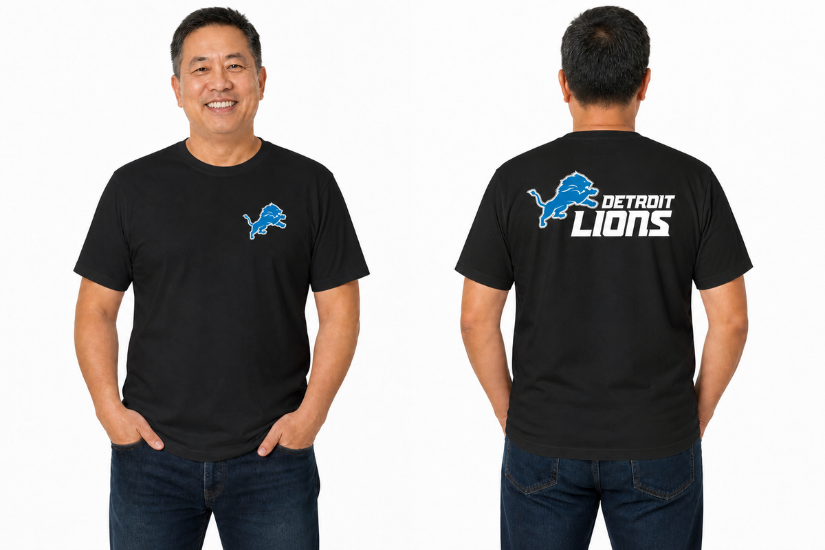 Detroit Lions NFL Final Countdown T-Shirt Men Women - Black
