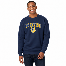 UC-Irvine Anteaters Adult Arch & Logo Soft Style Gameday Crewneck Sweatshirt - Navy