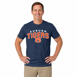 Auburn Tigers T-Shirt Heathered for Men and Women - Navy Heather