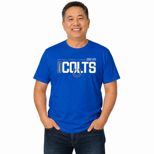 Indianapolis Colts  NFL Shirt Men Women Unisex Tag-Free Cotton Gameday Tee - Royal