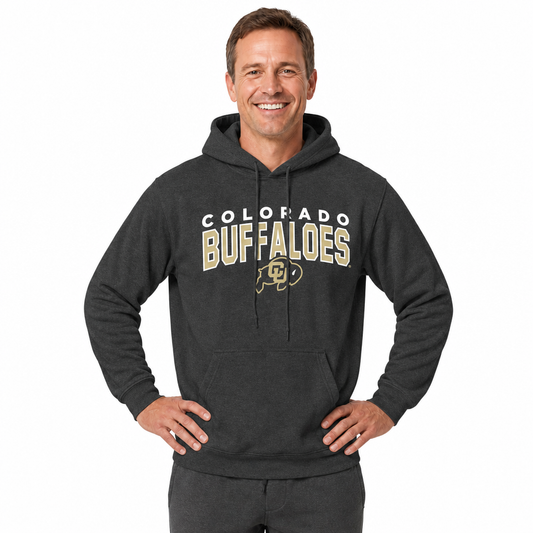 Colorado Buffaloes Hoodie Heathered Fleece Sweatshirt - Black Heather