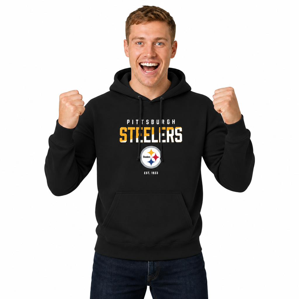 Pittsburgh Steelers Steelers Hoodie Fleece Sweatshirt for Men and Women - Black