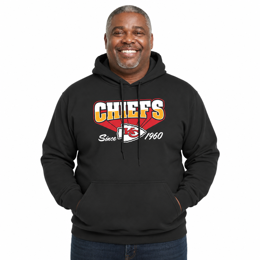 Kansas City Chiefs Vintage Block Fleece Hoodie - Black