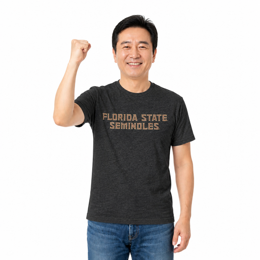 Florida State Seminoles NCAA Cotton Blend Charcoal T-Shirt Men Women - Charcoal