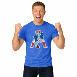 New England Patriots NFL Throwback Tee - Royal