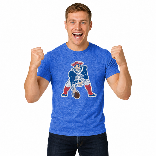 New England Patriots NFL Throwback Tee - Royal