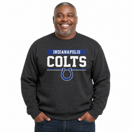 Indianapolis Colts NFL Team Block Crewneck Sweatshirt - Charcoal