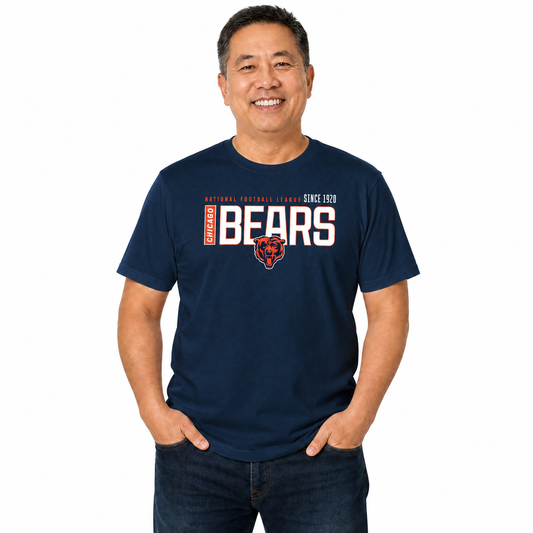 Chicago Bears  NFL Shirt Men Women Unisex Tag-Free Cotton Gameday Tee - Navy