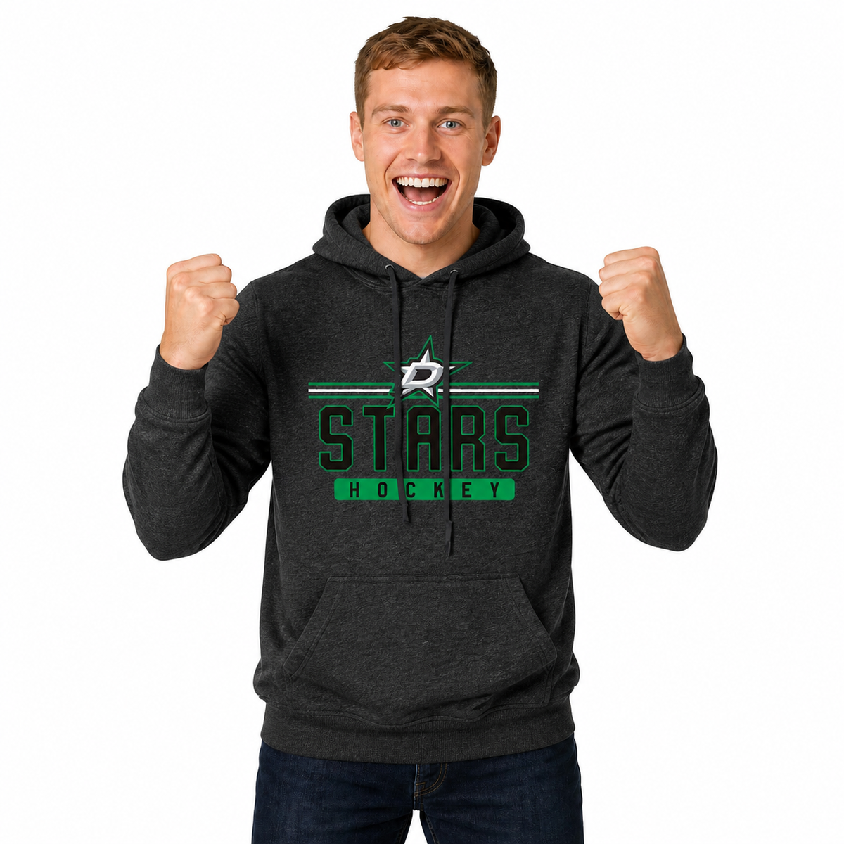 Dallas Stars Stars Hoodie Sweatshirt for Men and Women - Charcoal