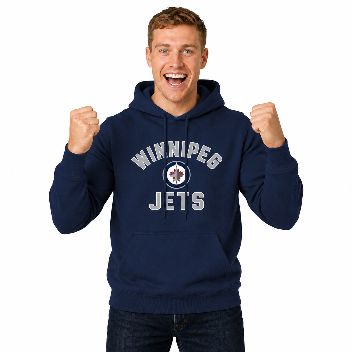 Winnipeg Jets Hoodie Pullover Sweatshirt - Navy