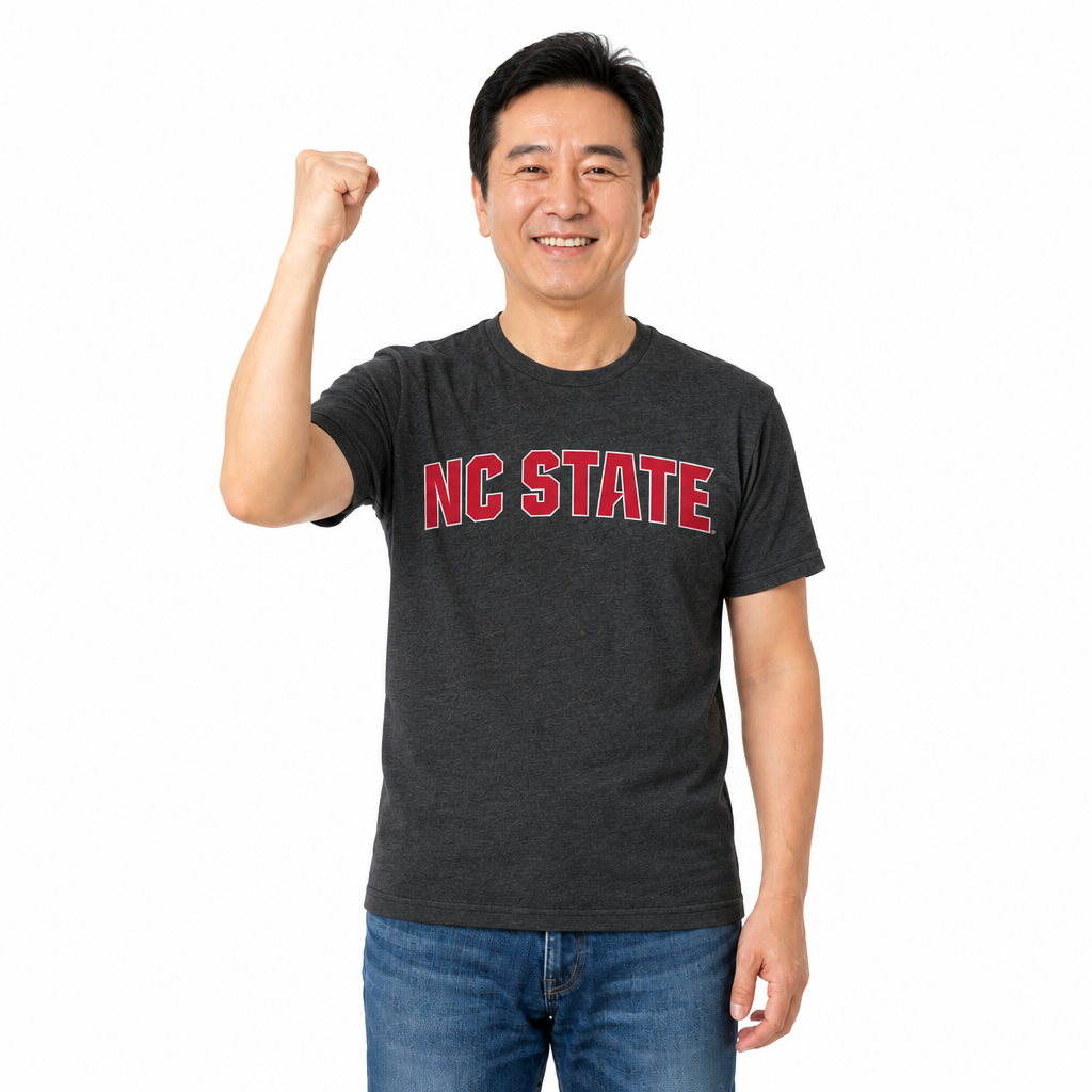 NC State Wolfpack NCAA Cotton Blend Charcoal T-Shirt Men Women - Charcoal