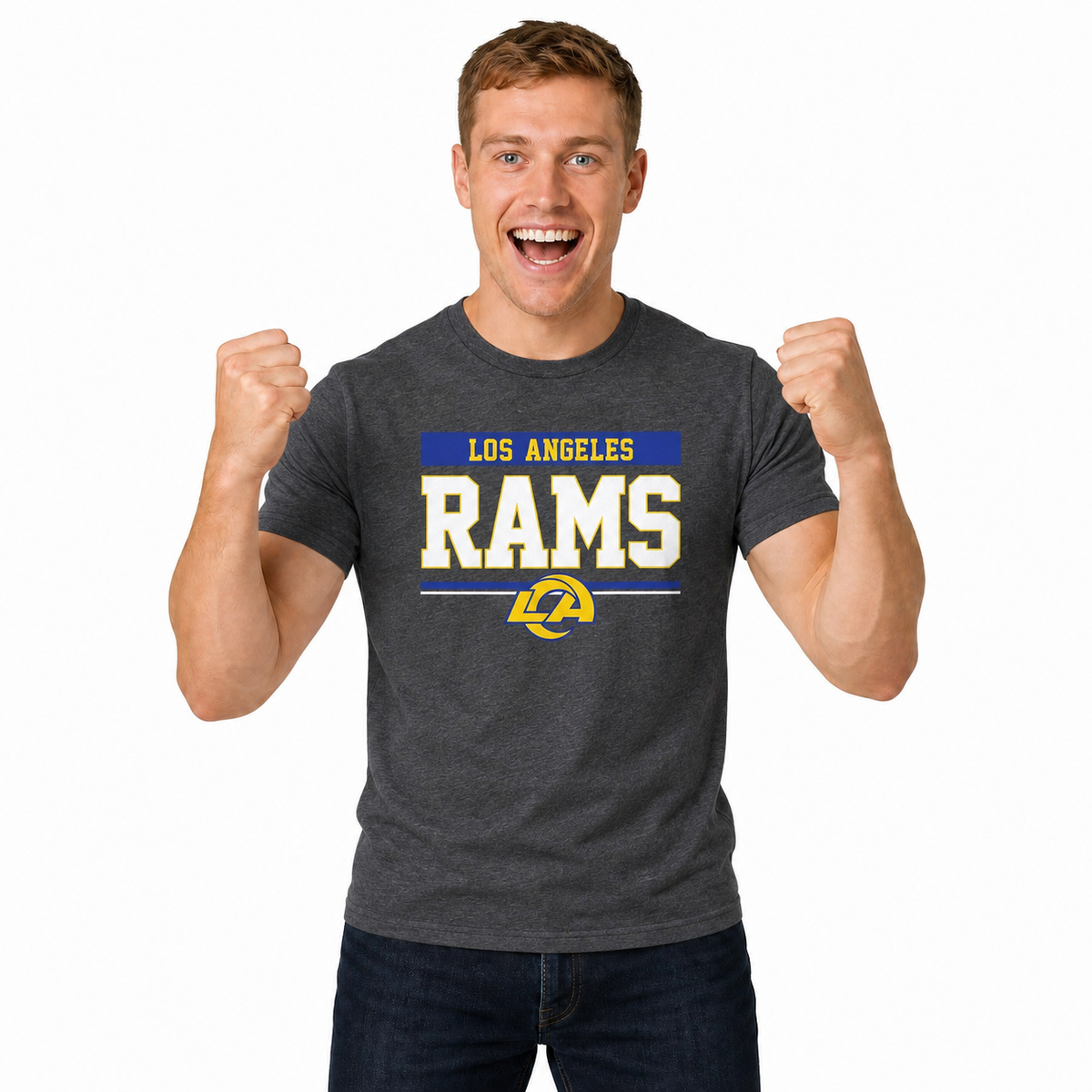 Los Angeles Rams Charcoal T-Shirt for Men and Women - Charcoal