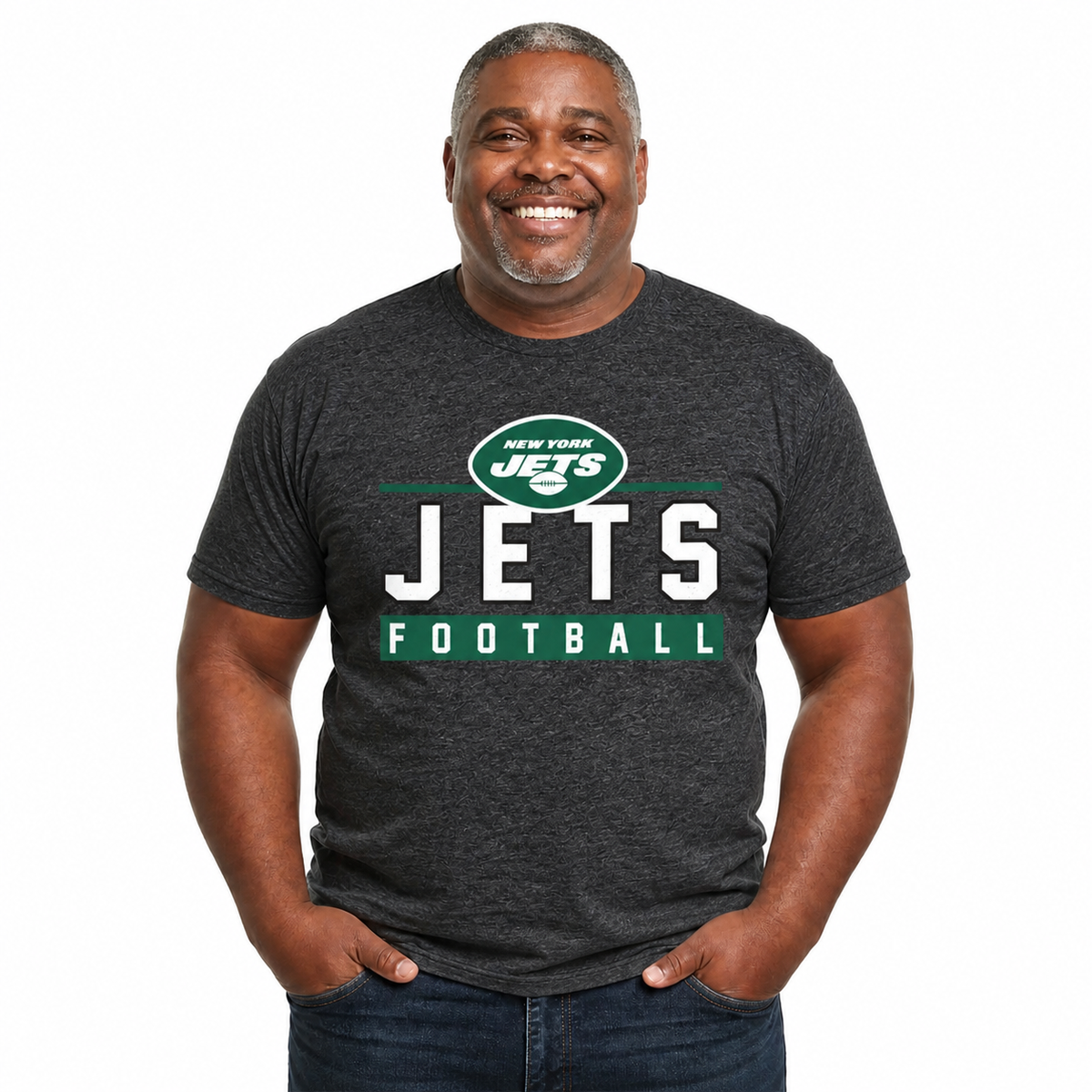 New York Jets NFL Adult MVP True Fan T-Shirt - Charcoal