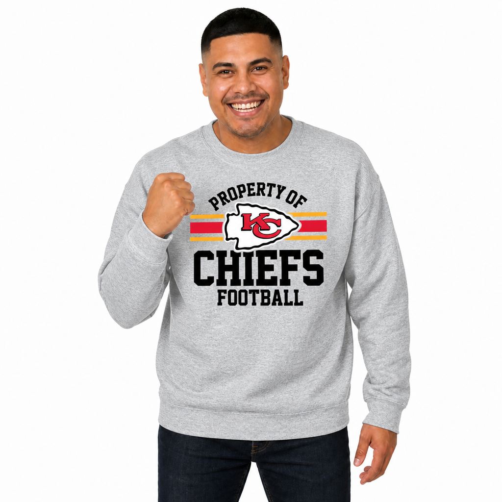 Kansas City Chiefs NFL Property Of Crewneck Sweatshirt - Sport Gray