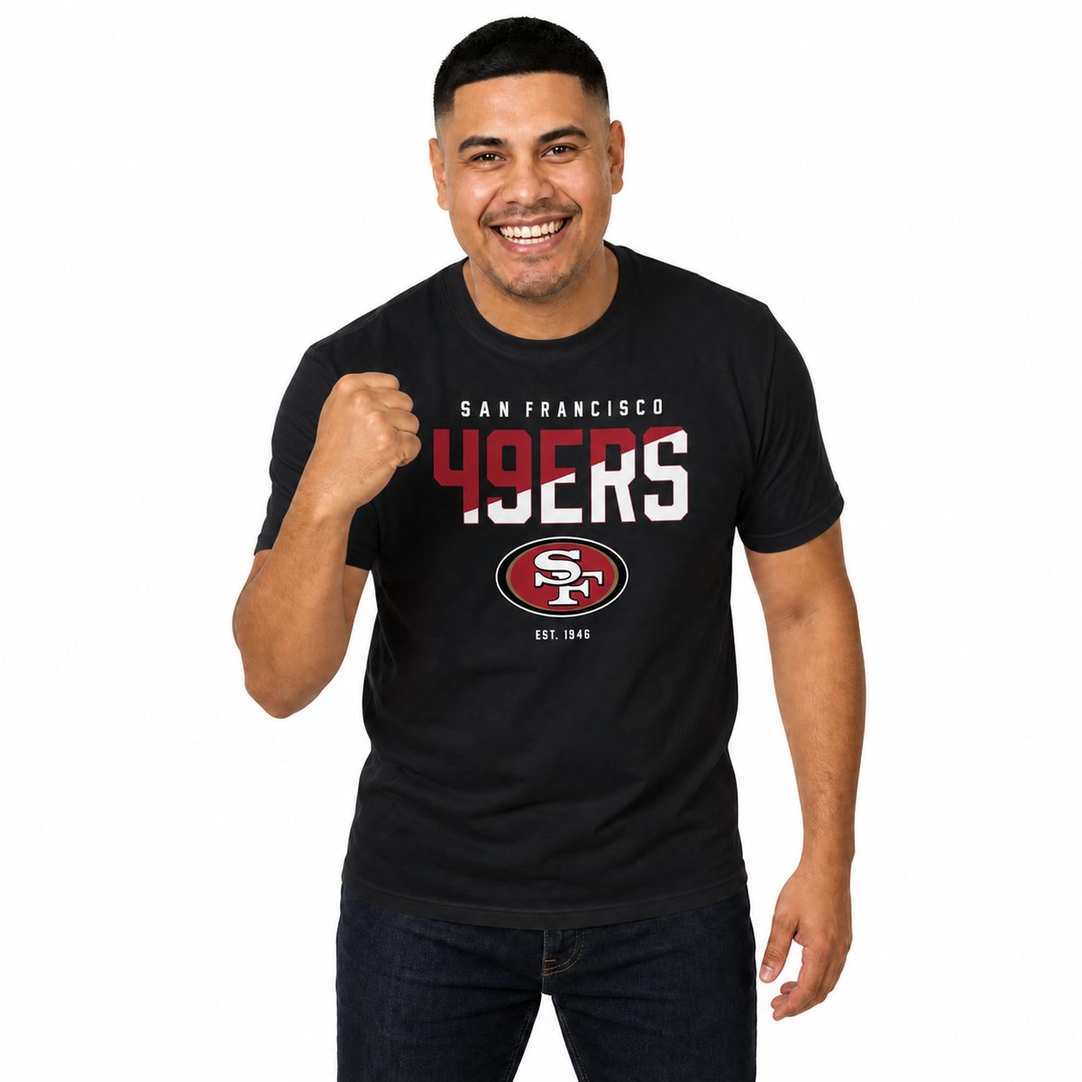 San Francisco 49ers NFL Color Block Tee - Black