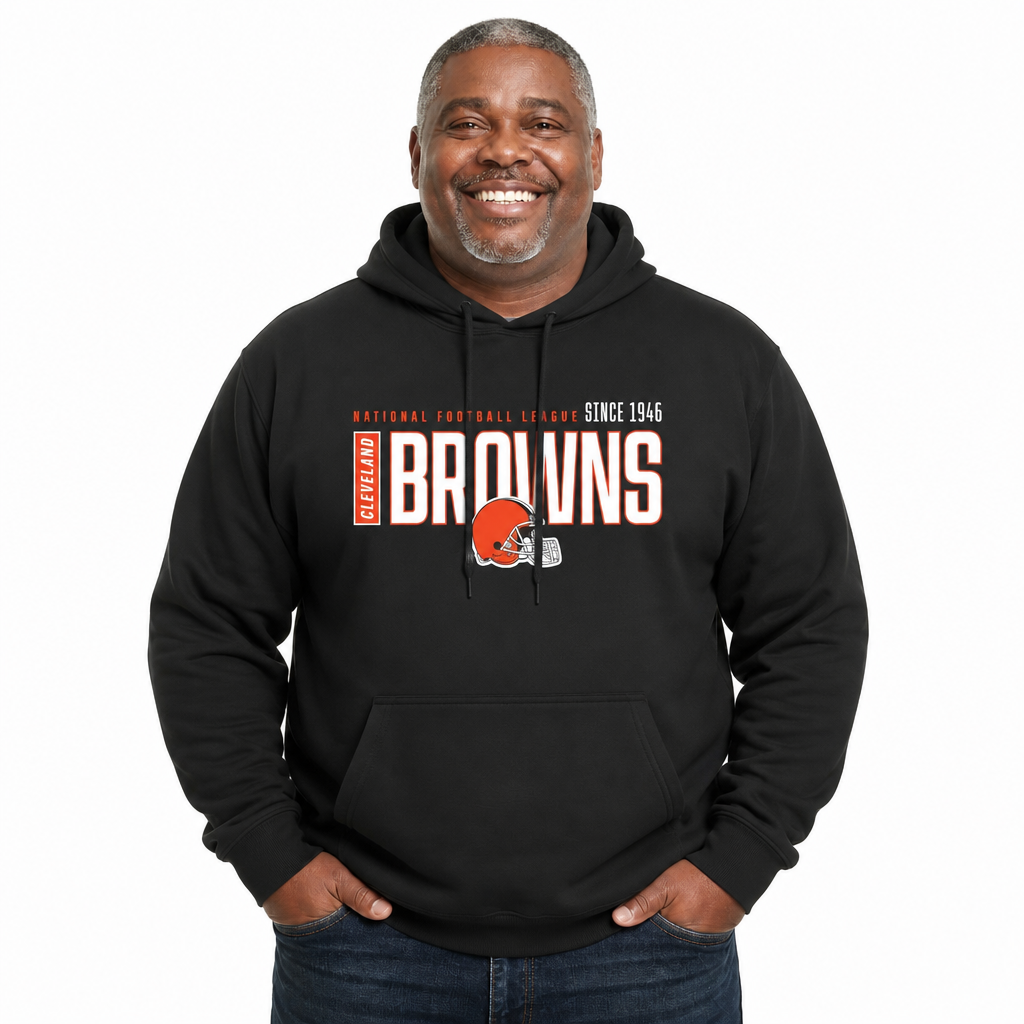 Cleveland Browns NFL Modern Endzone Fleece Hoodie Black Sweatshirt - Black