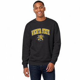 Wichita State Shockers Adult Arch & Logo Soft Style Gameday Crewneck Sweatshirt - Black