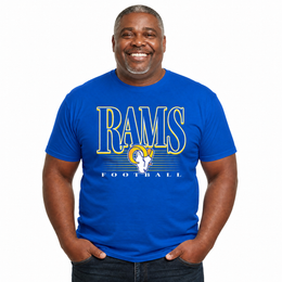 Los Angeles Rams NFL Adult Overtime Blueprint Tagless Tee Unisex - Royal