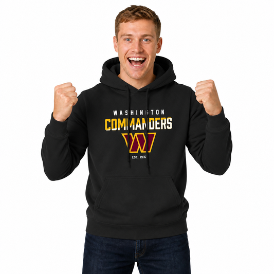 Washington Commanders Commanders Hoodie Fleece Sweatshirt for Men and Women - Black