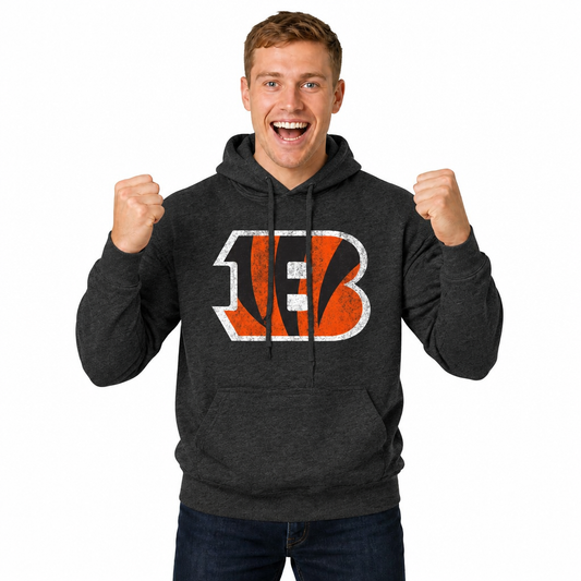 Cincinnati Bengals Modern Throwback Fleece Hoodie - Black