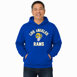 Los Angeles Rams NFL Adult Unisex Retro Gameday Ultra Soft Fleece Hooded Sweatshirt - Royal