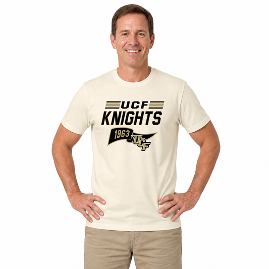 Central Florida Knights UCF Knights Varsity Club Pennant Shirt - Off White
