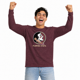 Florida State Seminoles  Logo Long Sleeve Shirt Men Women NCAA Licensed - Maroon
