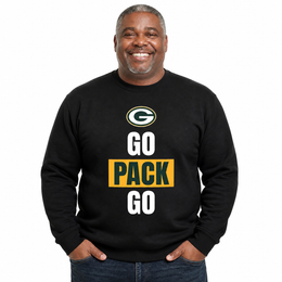 Green Bay Packers NFL Adult Slogan Crewneck Sweatshirt - Black