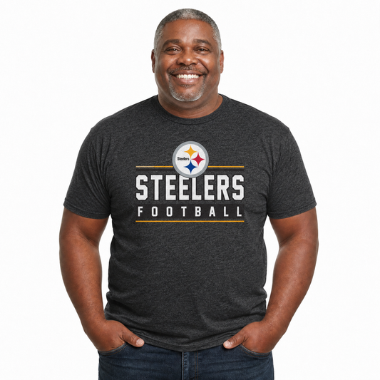 Pittsburgh Steelers NFL Adult MVP True Fan T-Shirt - Charcoal