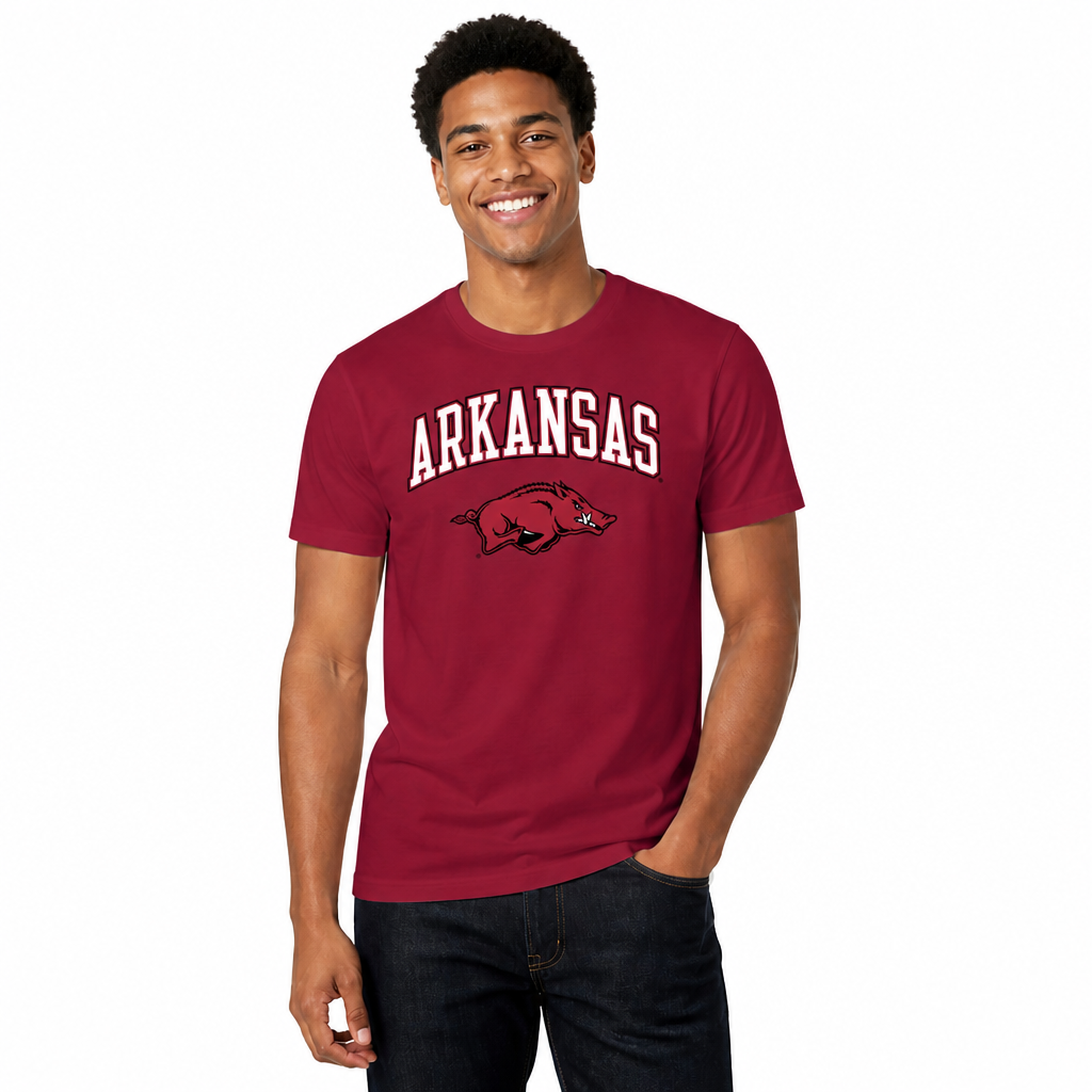 Arkansas Razorbacks NCAA Adult Gameday Cotton T-Shirt - Cardinal