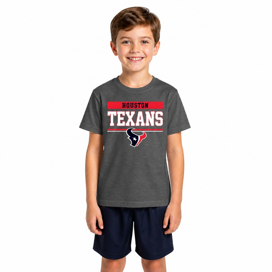 Houston Texans NFL Youth Short Sleeve Charcoal T Shirt - Charcoal
