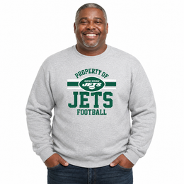 New York Jets NFL Property Of Crewneck Sweatshirt - Sport Gray