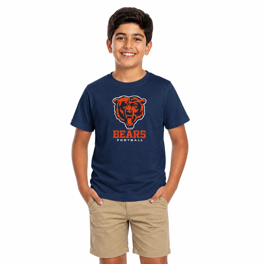 Chicago Bears Youth NFL Large Logo Short Sleeve T-Shirt - Navy