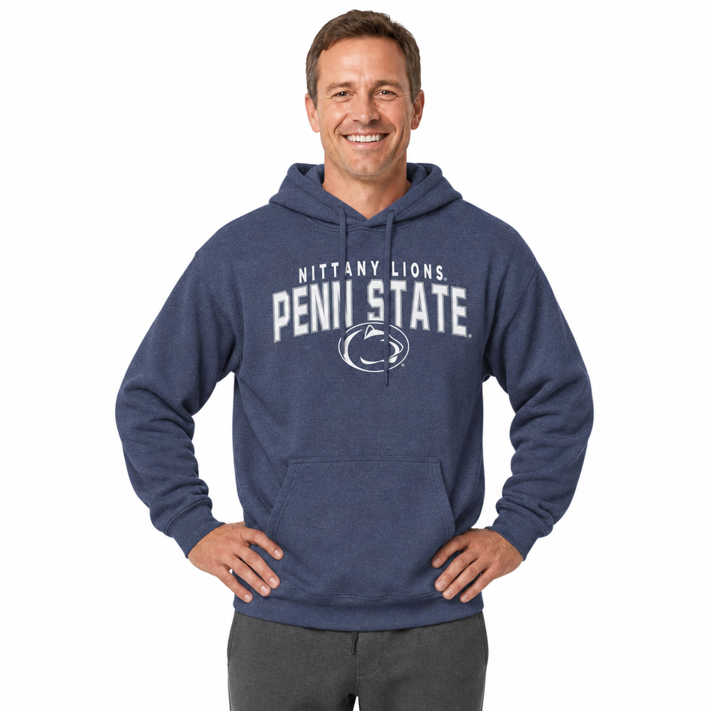 Penn State Nittany Lions Hoodie Heathered Fleece Sweatshirt - Navy Heather