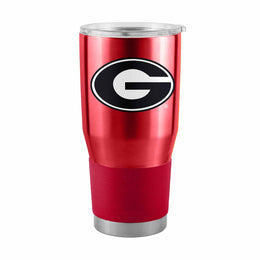 Georgia Bulldogs NCAA University 30oz Stainless Steel Vacuum Insulated Game Day Tumbler with Silicone Grip - Red