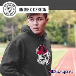 Georgia Bulldogs Adult Mascot Fleece Hooded Sweatshirt - Charcoal