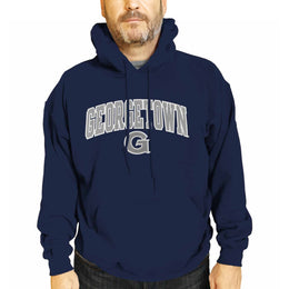 Georgetown Hoyas NCAA Adult Tackle Twill Hooded Sweatshirt - Navy